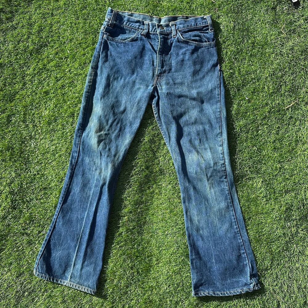 Vintage Levi’s Jeans 646 Orange Tab‎ 31 X 28.5 Bell Bottom Dark Wash 8 Stamp